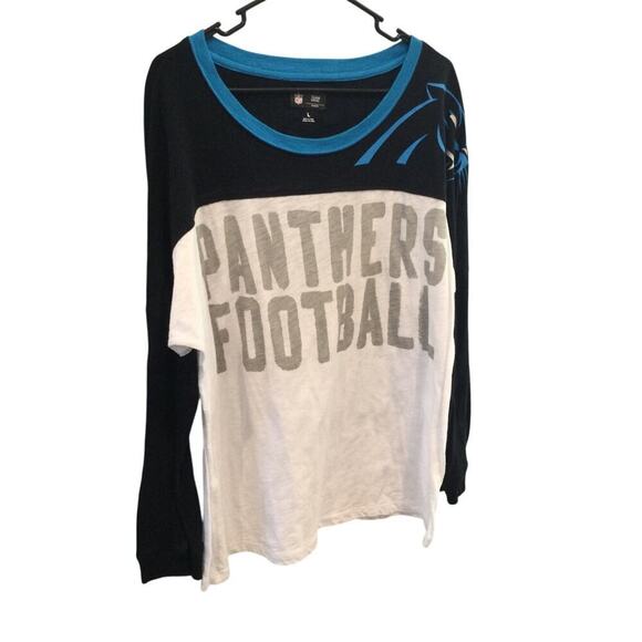 NFL Tops - NFL Team Apparel Womens Long Sleeve Shirt Size Large Open Back Carolina Panthers